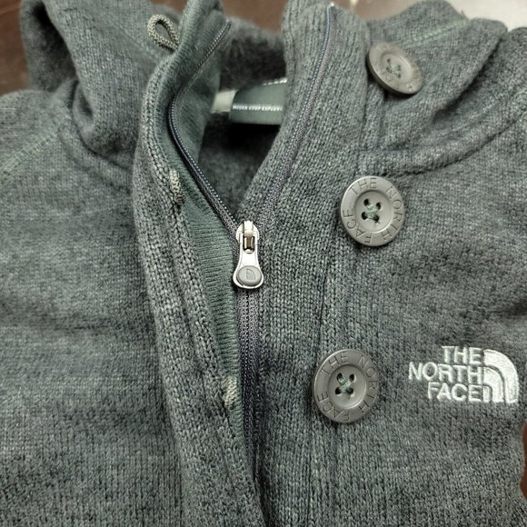 The North Face Womens XS Sweater Grey Crescent Sunshine Fleece Pullover Hoodie - Picture 5 of 12